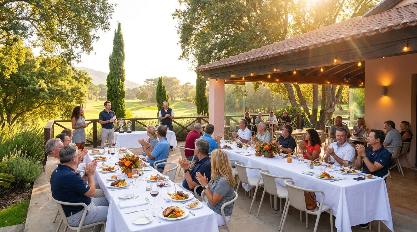 Almoço no clubhouse